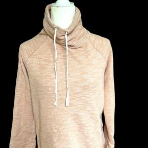 J. Crew French Terry Funnel Neck Pullover Size XXS/XS in Pink